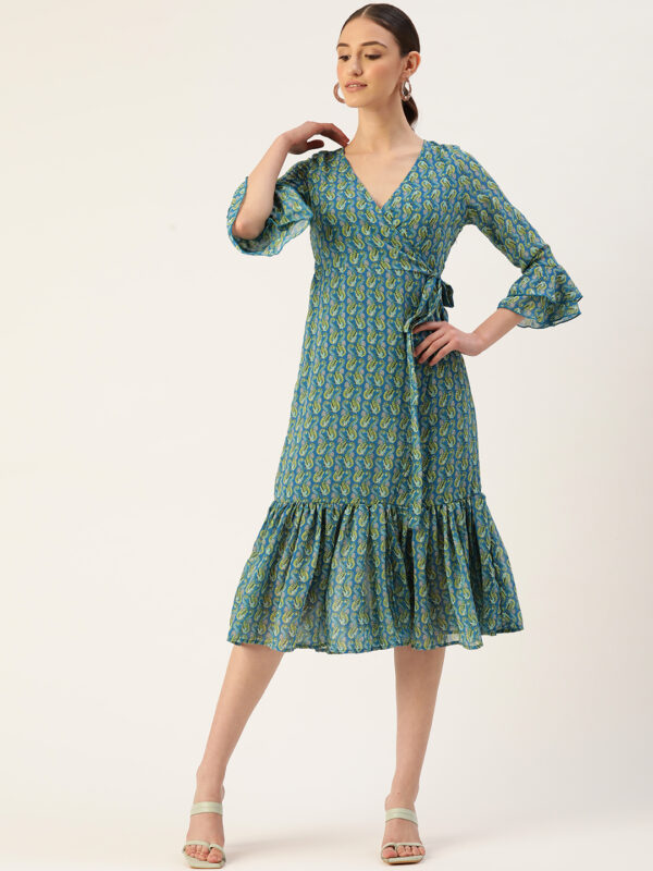 Ethnic Motifs Georgette Midi Dress