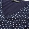 Navy Blue Floral Print Bell Sleeve Georgette Dress - Image 5