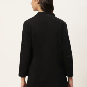 Women Black Solid Shrug