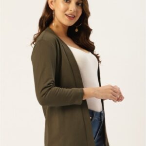 Women Open Front Cotton Terry Longline Shrug