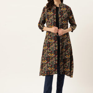 Women Printed Longline Shrug