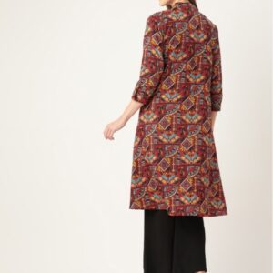 Printed Open Front Longline Shrug