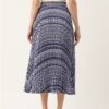 Abstract Printed Accordion Pleated Crepe Midi Skirt - Image 2