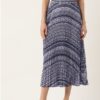 Abstract Printed Accordion Pleated Crepe Midi Skirt - Image 3