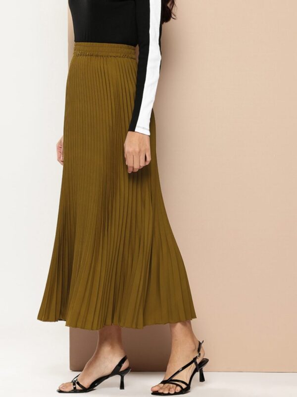 Accordion Pleats Maxi Flared Skirt - Image 6