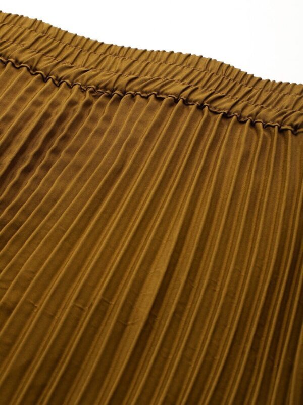 Accordion Pleats Maxi Flared Skirt - Image 3