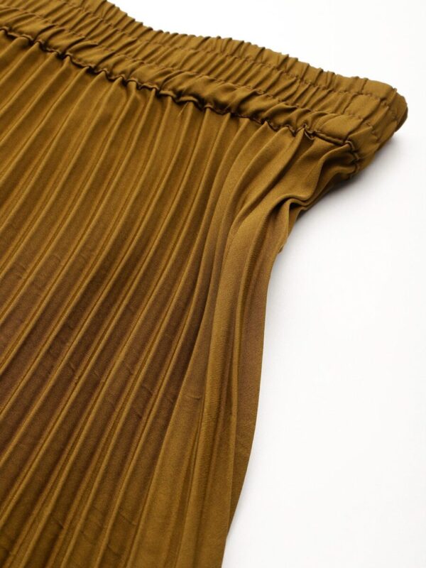Accordion Pleats Maxi Flared Skirt - Image 2