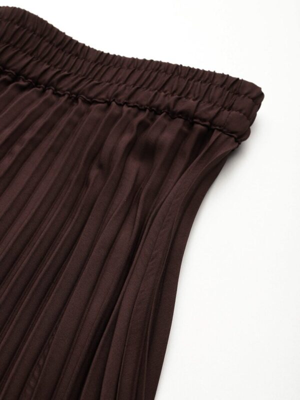 Accordion Pleats Maxi Flared Skirt - Image 2