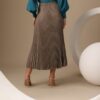 Women Accordion Pleated Maxi Skirt - Image 2