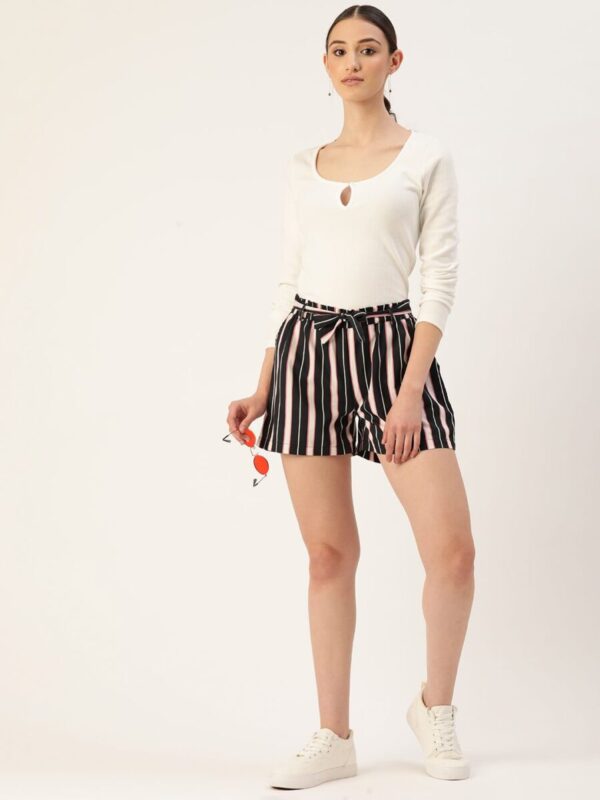 Striped Regular Fit Shorts - Image 4