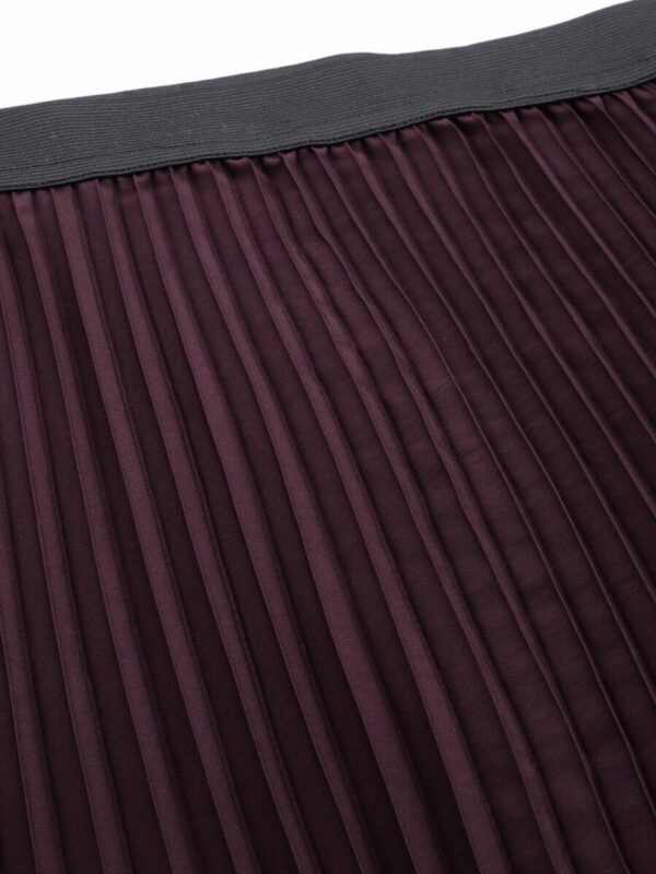 Accordion Pleated Flared Midi Skirt - Image 4
