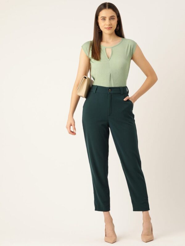 Keyhole Neck Crepe Top - Image 5