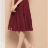 Accordion Pleats Flared Midi Skirt - Image 4