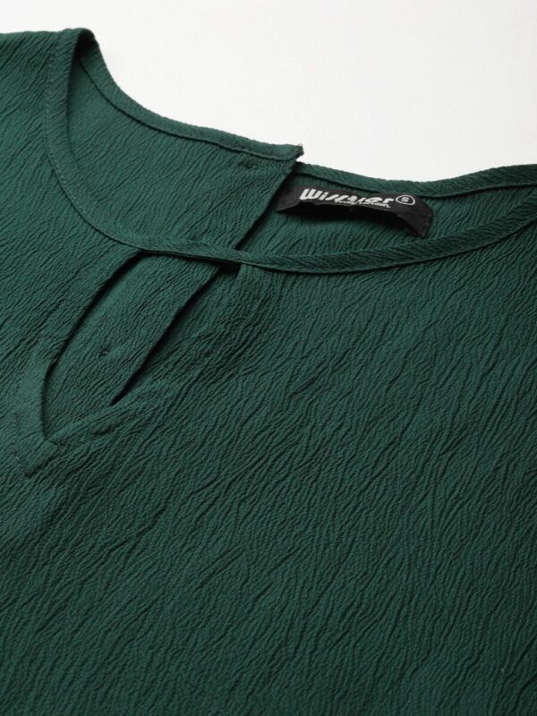 Keyhole Neck Crepe Top - Image 6
