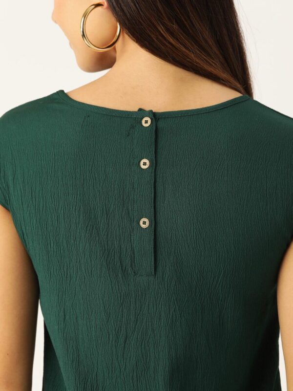 Keyhole Neck Crepe Top - Image 4
